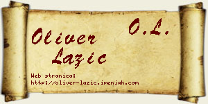 Oliver Lazić vizit kartica